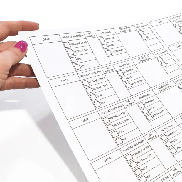 Dry-erase chalkboard film with custom print - Graphic design. Simple grid with fillable fields and space.