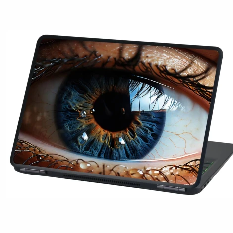 Laptop sticker Eye P533 - Graphic design featuring a vibrant eye with detailed iris and eyelashes.