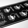 Chalkboard magnetic foil with custom print - Graphic design. Black background with white cups and text.