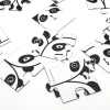 Custom magnetic mat in small size - Graphic design featuring black and white panda elements.