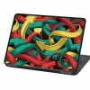 Laptop sticker Graffiti P544 - Colorful arrows in green, red, and yellow on a black background.