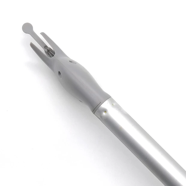 Safe extendable knife - Graphic design. Features a metal arm with a cutting tip.