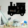 Chalkboard sticker for kids - Train design, perfect for bright children\'s room decor. Fun and playful wall accent.
