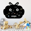 Chalk sticker for kids Robot Head 419 - Decor for a child\'s room. Light-colored walls, wooden toys.