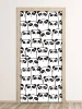 Panda bear door sticker for kids\' room FP 6339 - Features a graphic design with numerous black and white pandas.
