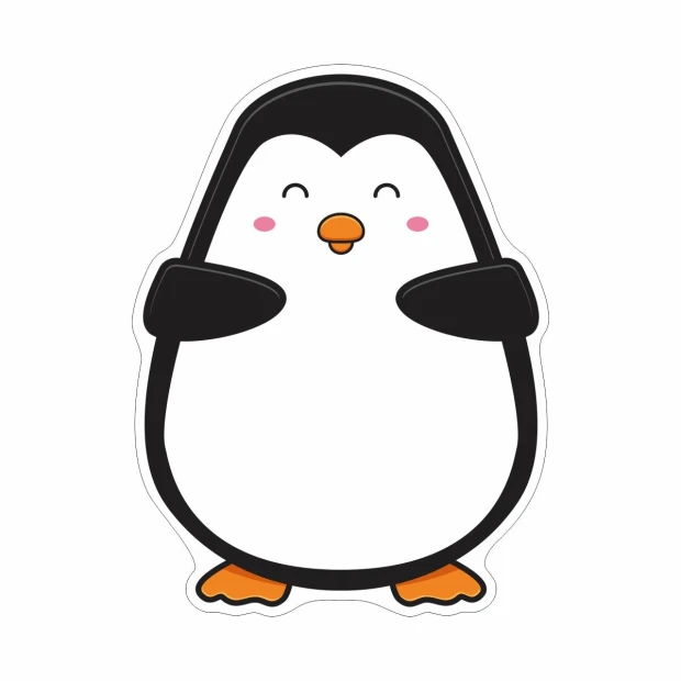 Magnetic dry-erase board for kids, Penguin 014 design featuring a smiling penguin graphic.