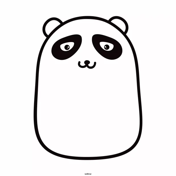 Magnetic whiteboard for kids, Panda 013 design featuring a simplified panda illustration.