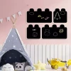 Magnetic chalkboard for kids\' room decor with pastel-colored walls. Perfect for children\'s play and creativity.