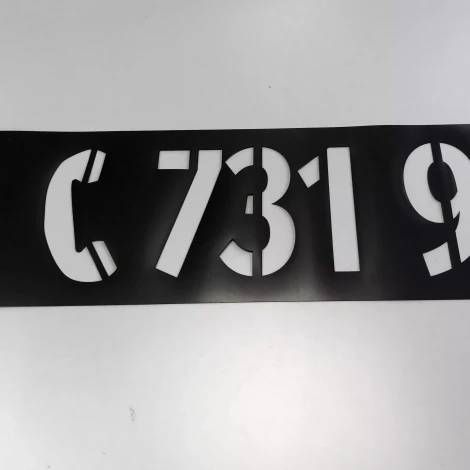 Custom set of 5 magnetic templates, 0.7 mm thick, tailored to client specifications - Graphic design pattern.