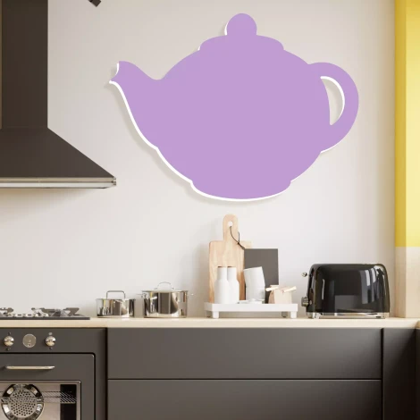 Magnetic whiteboard for the kitchen Imbryk 402 - Bright walls and modern furniture in the kitchen setup.