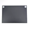 A4 chalkboard sign for hanging - graphic design. Simple rectangular shape in black with metal grommets.