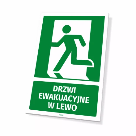 Information Sign: Emergency Exit to the Left