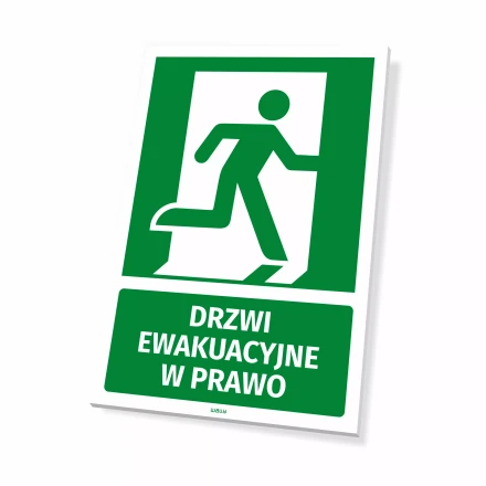 Information Sign: Emergency Exit to the Right