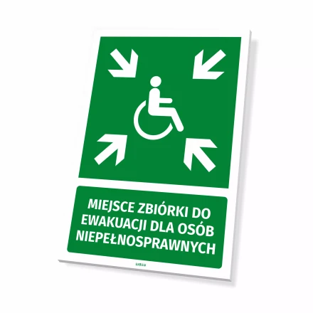 Information Sign: Emergency Exit for Disabled Persons