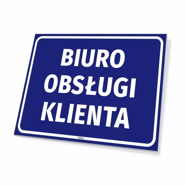 Modern customer service sign, perfect for office or reception area.