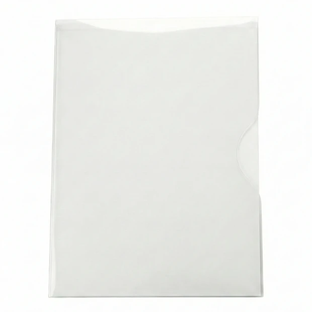 Spacious A4 magnetic pocket - 10 mm thick - graphic design. Transparent rectangular shape with rounded corners.