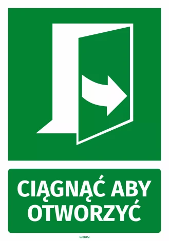 Information Sticker: Pull to Open