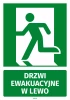 Information Sticker: Emergency Exit to the Left