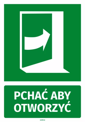 Information Sticker: Push to Open