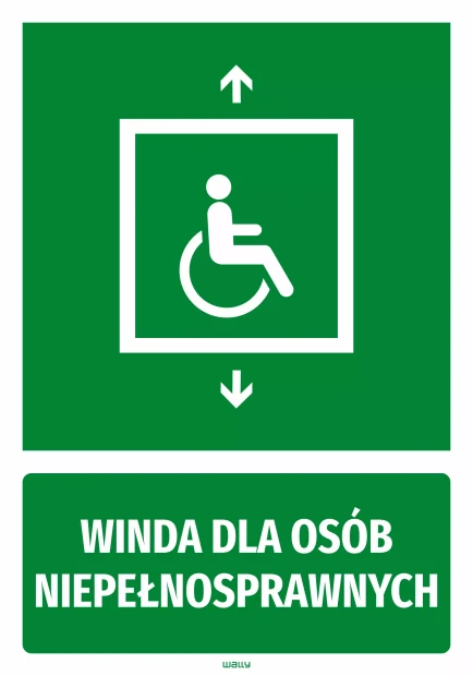 Sticker: Emergency Exit for Disabled Persons