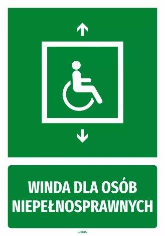 Sticker: Emergency Exit for Disabled Persons