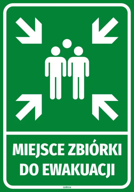 Sticker Meeting point for evacuation