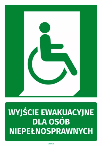 Sticker: Emergency Exit for Disabled Persons