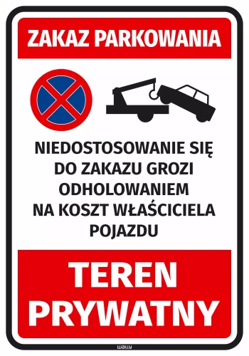 Parking Sticker: No Parking – Private Property