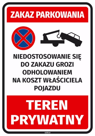 Parking Sticker: No Parking – Private Property