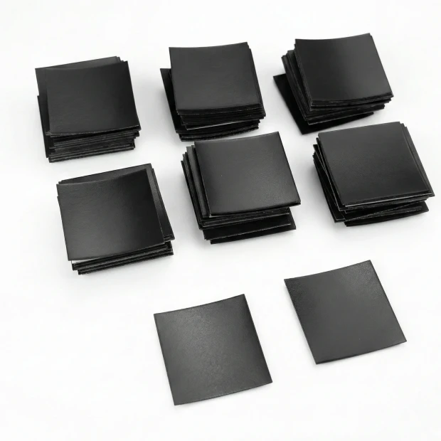Square magnetic stickers 40 mm - 100 pcs - Graphic design. Black squares stacked on a white background.