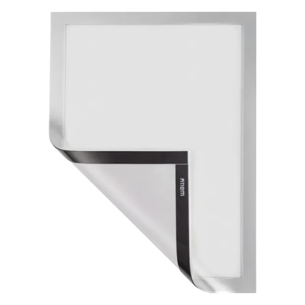 A3 magnetic frame with graphic design. Clear frame with a black rectangular border.