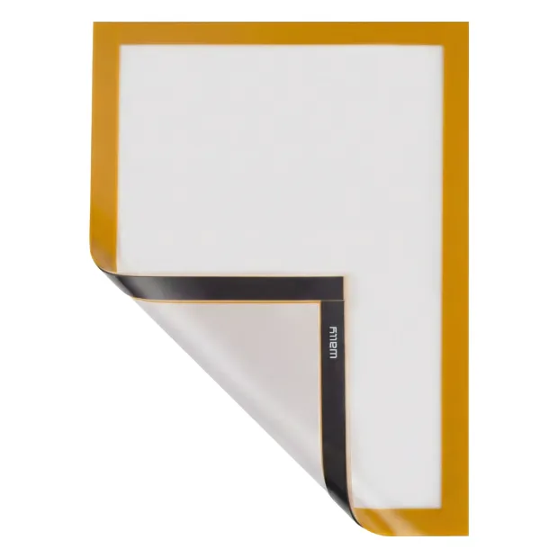 A3 magnetic frame - Graphic design. Clear frame with colorful border and rounded corners.