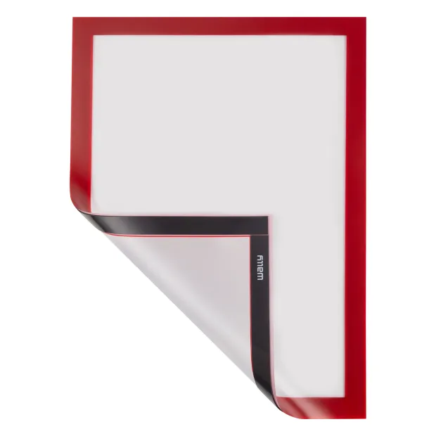 A5 magnetic frame - Graphic design. Red rectangle with a black inner border.