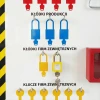 Magnetic whiteboard in an aluminum frame with custom print - Graphic design. Colorful padlocks.