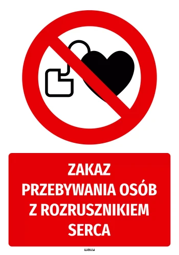 Sticker: No Entry for People with Pacemakers