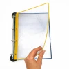 Magnetic display folder for A4 documents - graphic design. Transparent cover with colorful edges.
