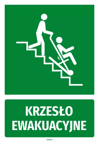 Information Sticker: Evacuation chair