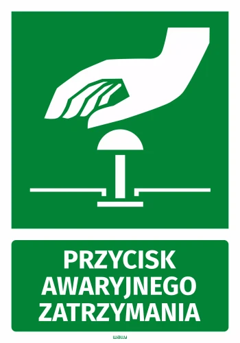 Information Sticker: Emergency stop button