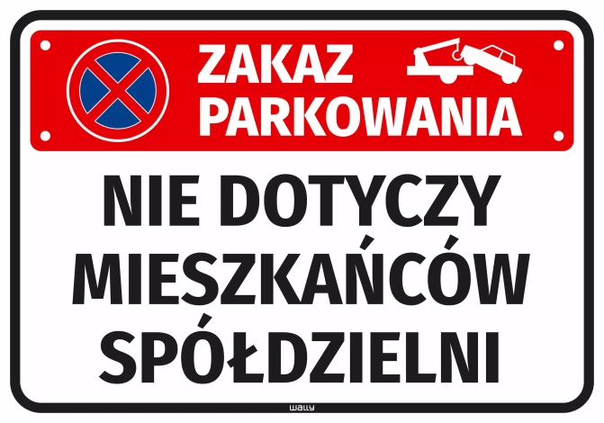 Sticker: No Parking – Property Residents Excepted