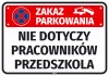 Sticker: No Parking – Kindergarten Staff Excepted