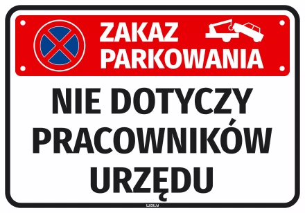 Sticker: No Parking – Office Staff Excepted