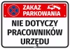 Sticker: No Parking – Office Staff Excepted