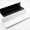 Self-adhesive marker shelf - Graphic design. Two rectangular shelves in black and white.