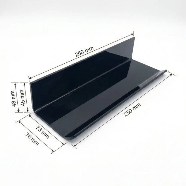 Self-adhesive marker shelf - Graphic design. Simple rectangular shape with a smooth, glossy surface.