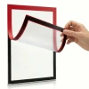 A4 Magnetic Frame with Self-Adhesive Back - Graphic Design. Red frame with clear front.