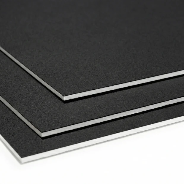 Magnetic chalkboard for chalk markers - Graphic design. Three black boards with white edges.