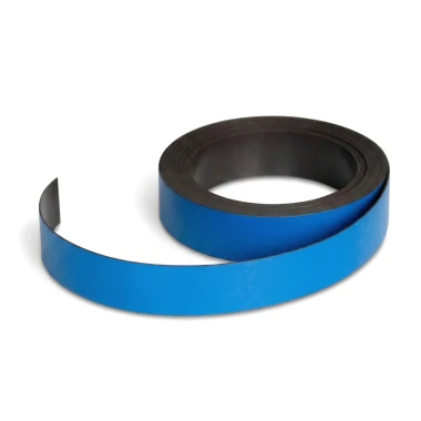 Blue magnetic strap - Graphic design. Simple, rectangular shape in vibrant blue color.