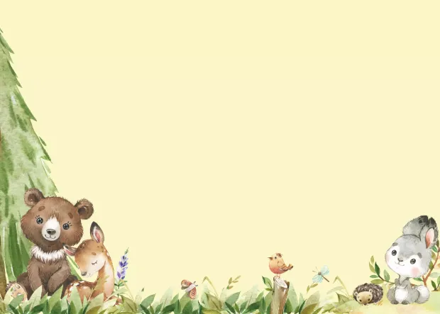Magnetic Dry-Erase Board for Kids: Forest Animals 608