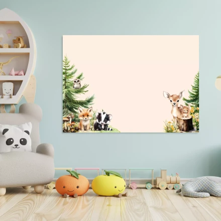 Magnetic Dry-Erase Board for Kids: Animals Among Trees 611