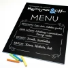 Magnetic chalkboard with custom print in any size - Graphic design. Black background with white details.